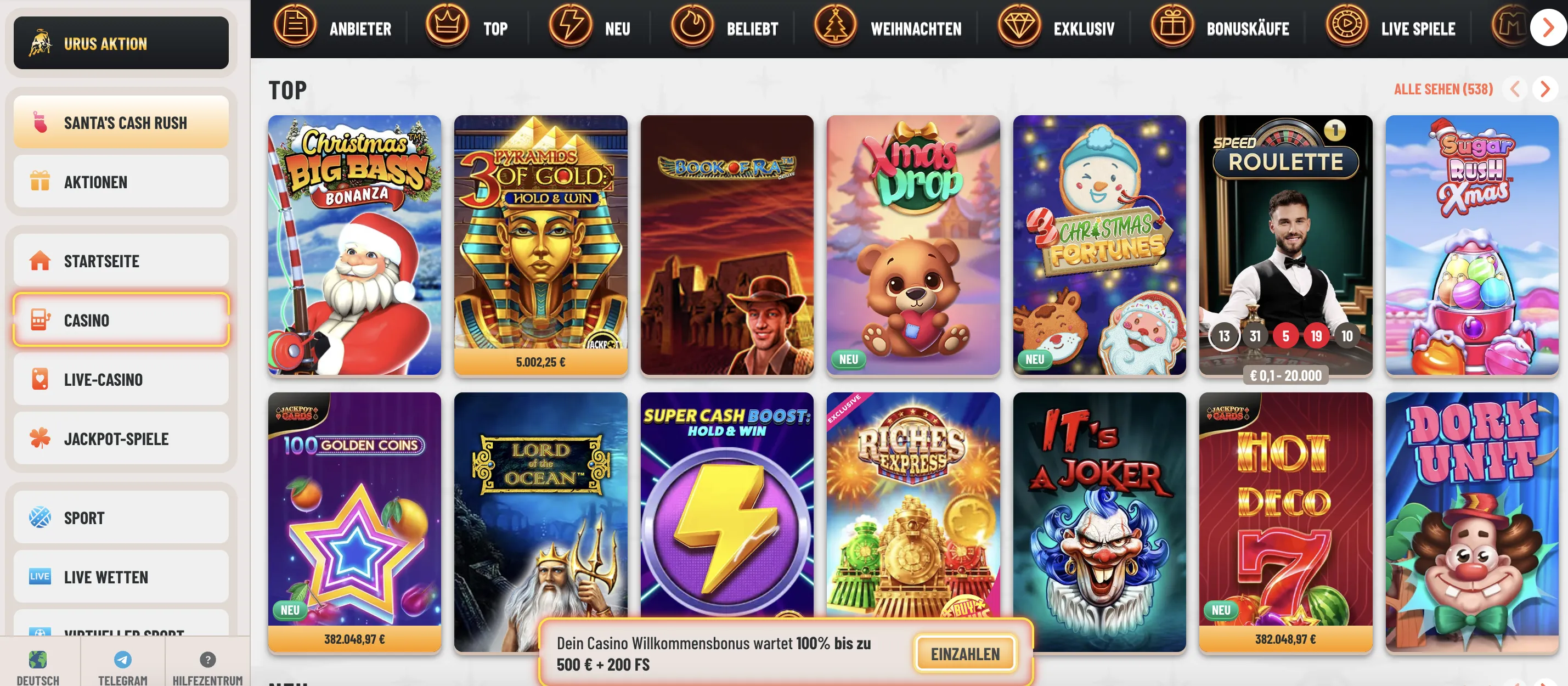 Spielangebot im Detail: über 10.000 Titel und ein breites Provider-Portfolio